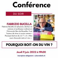 Conférence de l'Alliance Française : Pourquoi boit-on du vin ? 