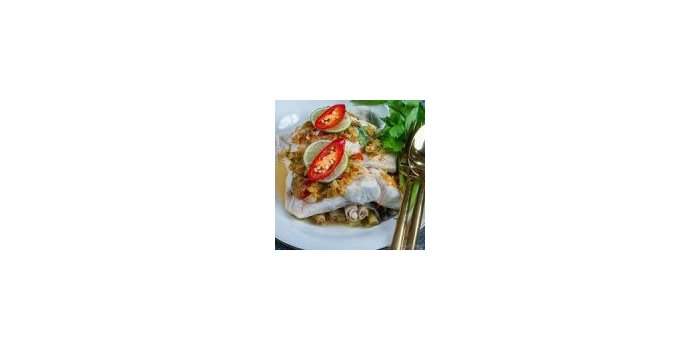 ce soir on cuisine : Pla Nueng Manao : Poisson au citron et à la coriandre