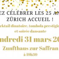 Gala des 25 ans de Zürich Accueil ! Fermeture des inscriptions jeudi 23 mars minuit. 