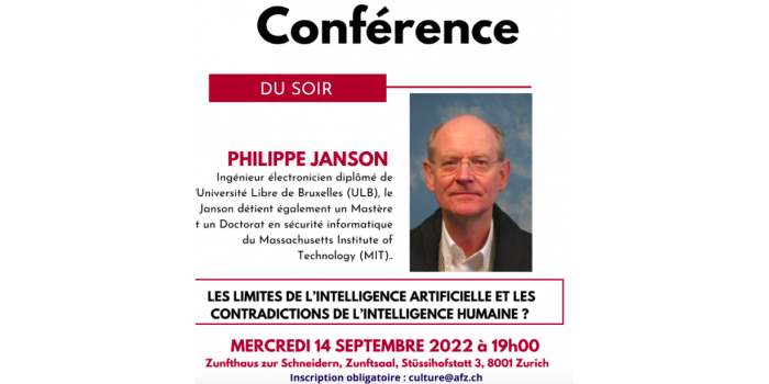 Conférence de l'Alliance Française : LES LIMITES DE L'INTELLIGENCE ARTIFICIELLE ET LES CONTRADICTIONS DE L'INTELLIGENCE HUMAINE ?