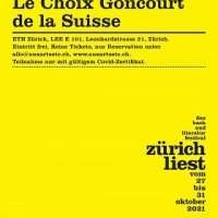 Conférence à l'ETH : le choix Goncourt de la Suisse - entrée libre